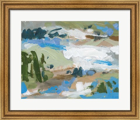 Framed Mountain River I Print