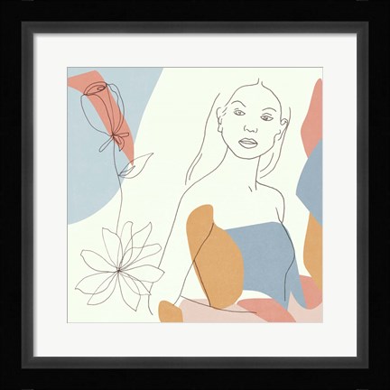 Framed Floral Fantasies III Print