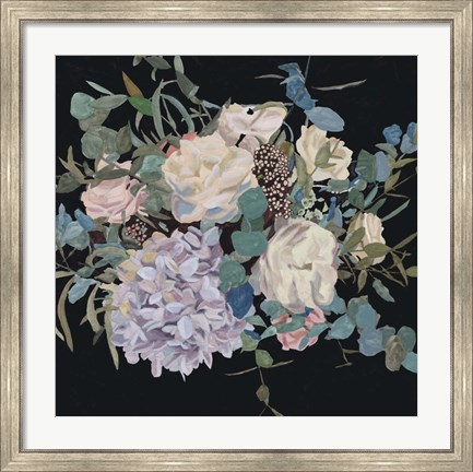 Framed Violet Bouquet II Print