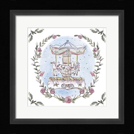 Framed Winter Carousel II Print