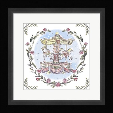 Framed Winter Carousel III Print