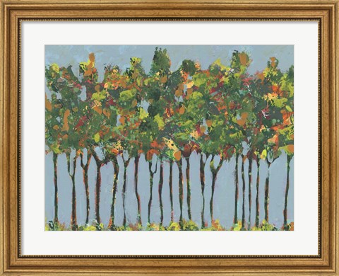 Framed Sunset Trees I Print