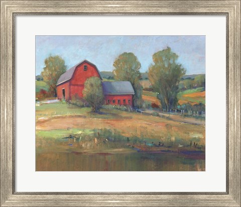 Framed Country Barn I Print
