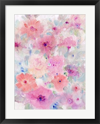 Framed Bright Floral Design I Print