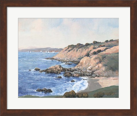 Framed Ocean Bay I Print