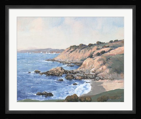 Framed Ocean Bay I Print