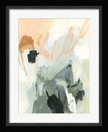 Framed Moss &amp; Peach I Print