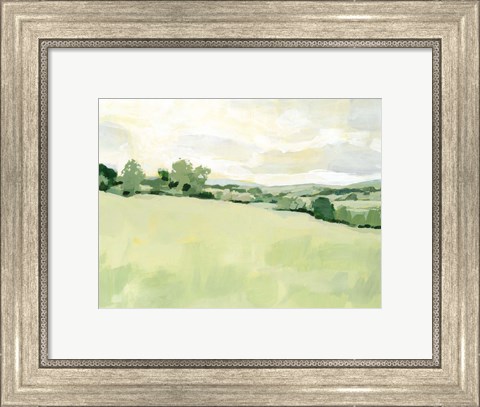 Framed Pearly Pasture I Print