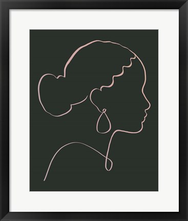 Framed Minimal Cameo I Print