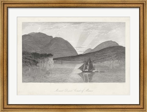 Framed Mount Desert, Coast of Maine Print