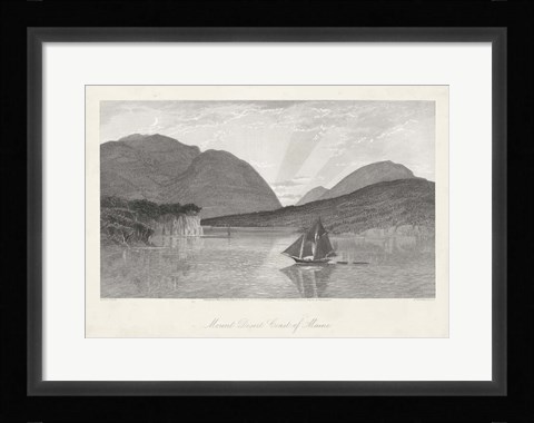 Framed Mount Desert, Coast of Maine Print