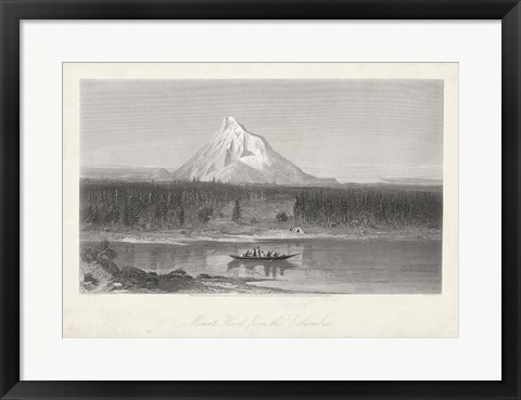 Framed Mount Hood from the Columbia Print