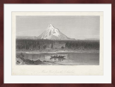 Framed Mount Hood from the Columbia Print