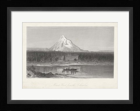 Framed Mount Hood from the Columbia Print