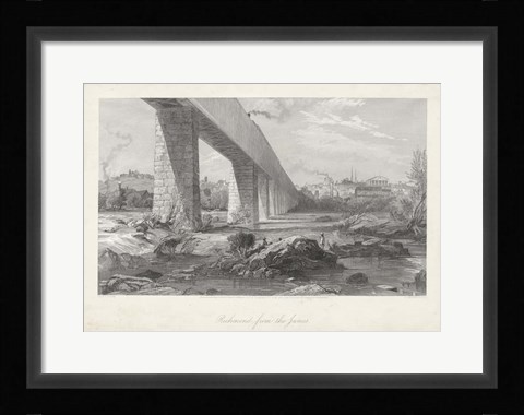Framed Richmond from the James Print