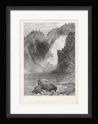 Framed Upper Yellowstone Falls Print