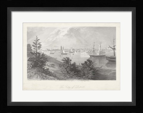 Framed City of Detroit Print