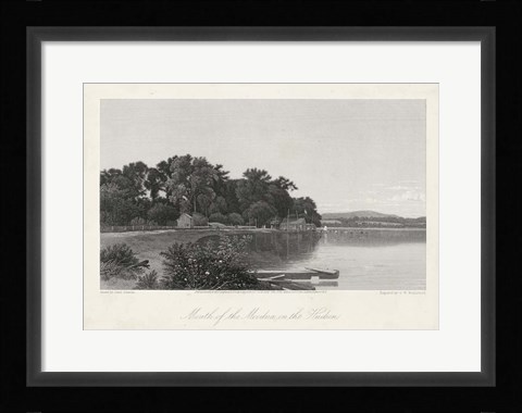Framed Mouth of the Moodna, on the Hudson Print