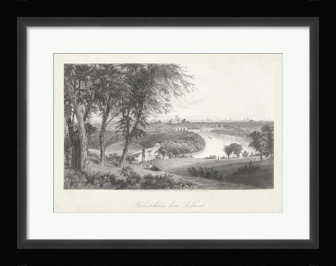 Framed Philadelphia From Belmont Print