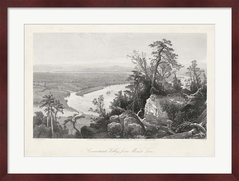 Framed Connecticut Valley from Mount Tom Print