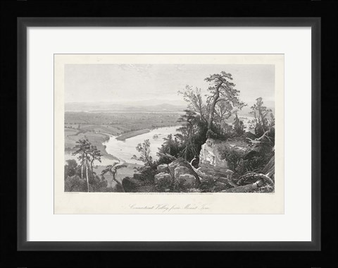 Framed Connecticut Valley from Mount Tom Print