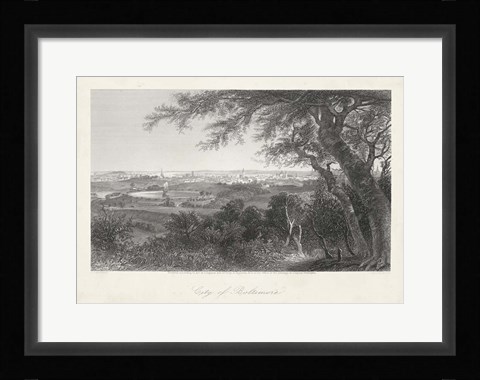 Framed City of Baltimore Print