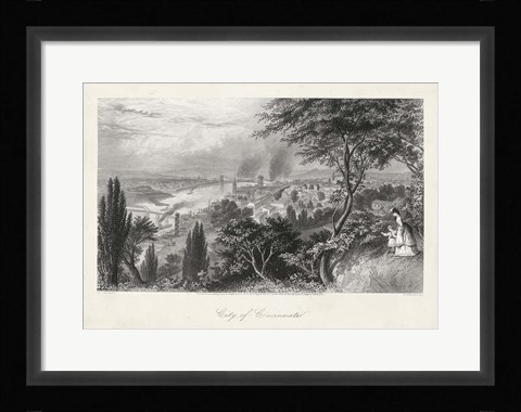 Framed City of Cincinnati Print