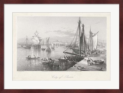 Framed City of Boston Print