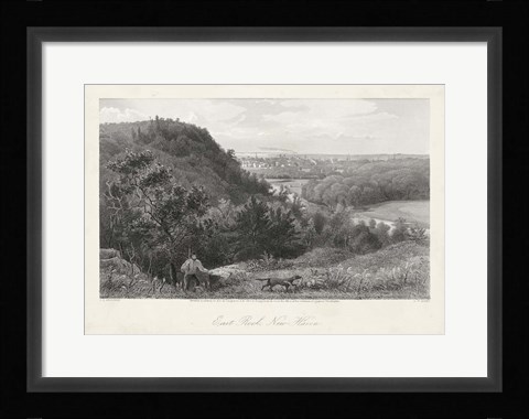 Framed East Rock, New Haven Print