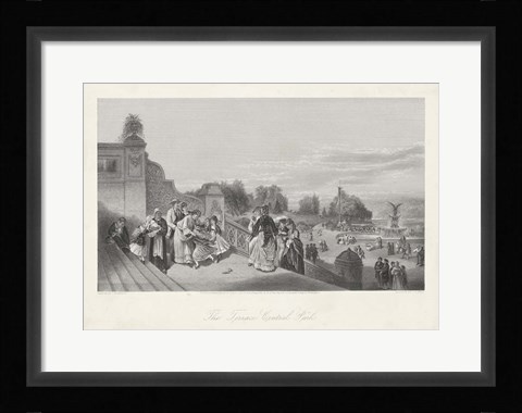 Framed Terrace, Central Park Print