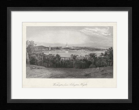 Framed Washington from Arlington Heights Print