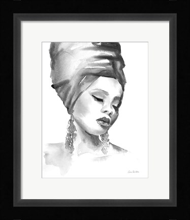 Framed Woman II BW Print