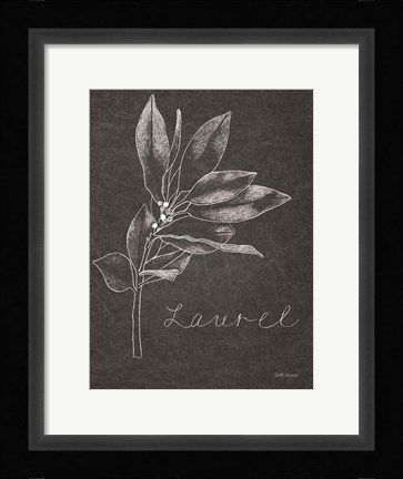 Framed Black and White Chalkboard Christmas I Print