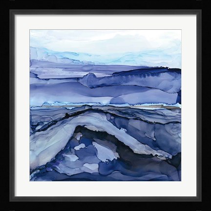 Framed Bluescape V Print