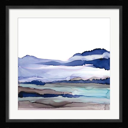 Framed Bluescape I Print