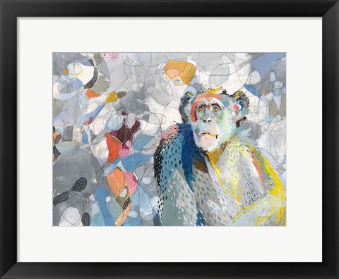 Framed Abstract Chimpanzee Print