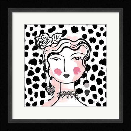 Framed Pretty Faces II Pink Print