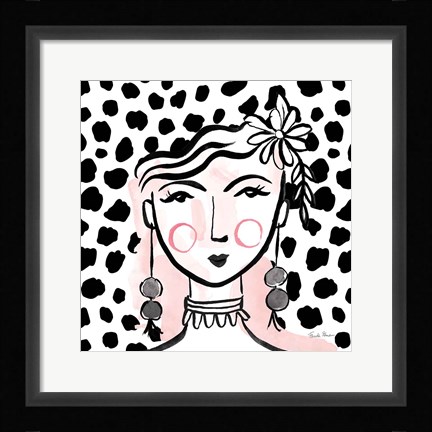 Framed Pretty Faces I Pink Print