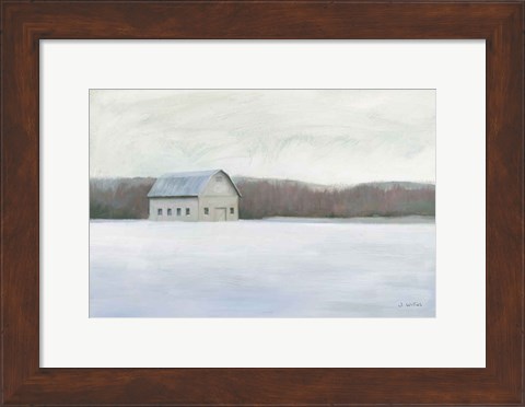Framed Winter Barn Print