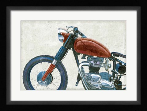 Framed Lets Roll III Grunge Crop Print