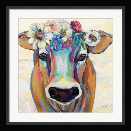Framed Beau with Flowers Print
