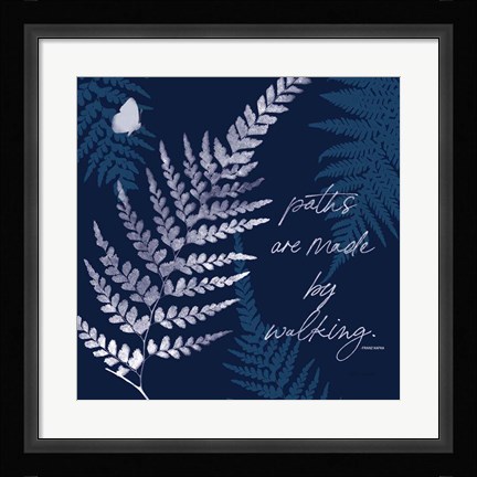 Framed Dark True Blue III Print
