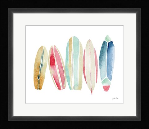 Framed Surfboards in a Row Print