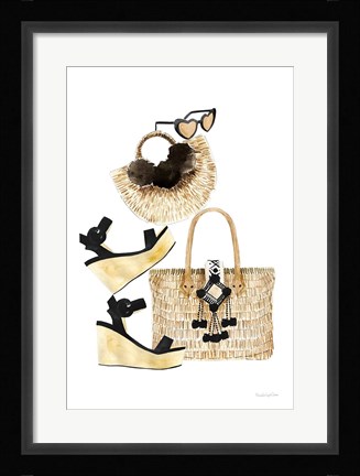 Framed Beach Glam I Print