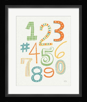 Framed Funky Letters Bright Print