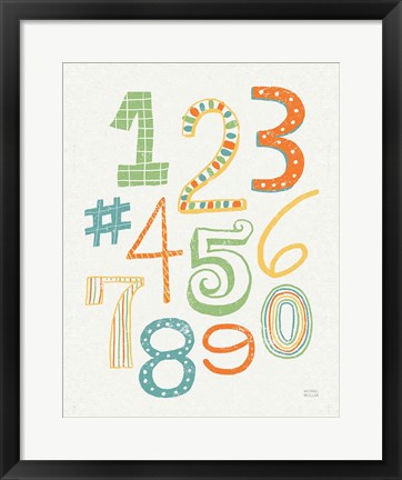 Framed Funky Letters Bright Print