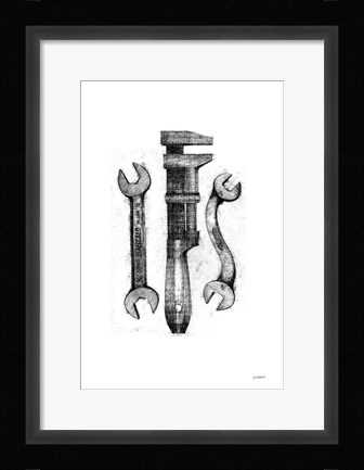 Framed Wrenches Print
