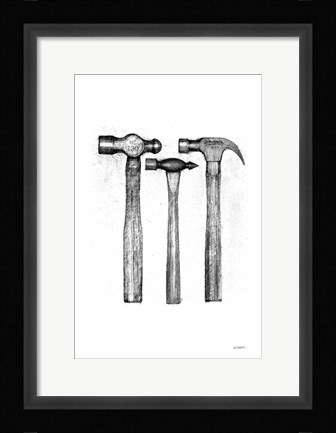 Framed Hammers Print