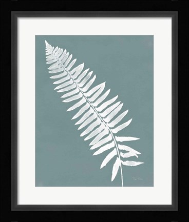 Framed Nature by the Lake Ferns IV Gray Mist Crop Print