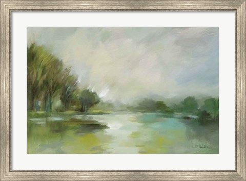 Framed Lakeside Fog Print